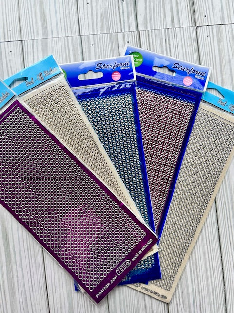 Glitter Dot Stickers: Glitter Pink/ Silver