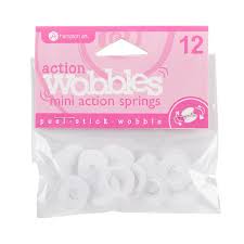 Wobbles Mini Action Springs Set of 12. Peel and Stick