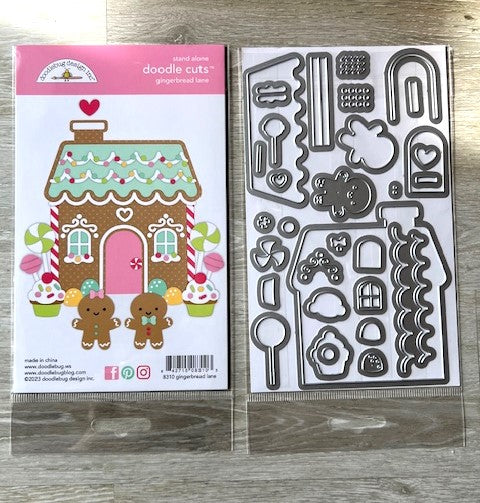 Gingerbread Lane Die Set. Doodle Cuts.  Doodlebug Designs