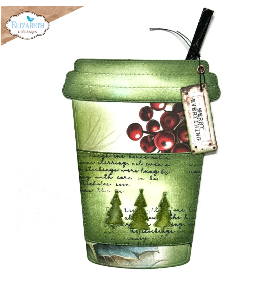 Take Away Cup Die set Elizabeth Craft Designs 2193 To Go Cup, Travel Cup, Coffee