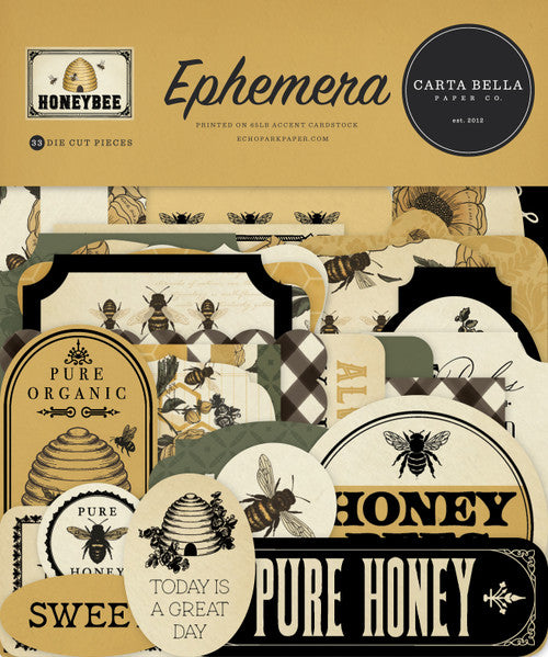 Honey Bee Ephemera Carta Bella Scrapbooking