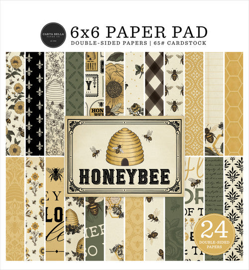 Honey Bee Scrapbooking Paper Pad 6X6" Carta Bella