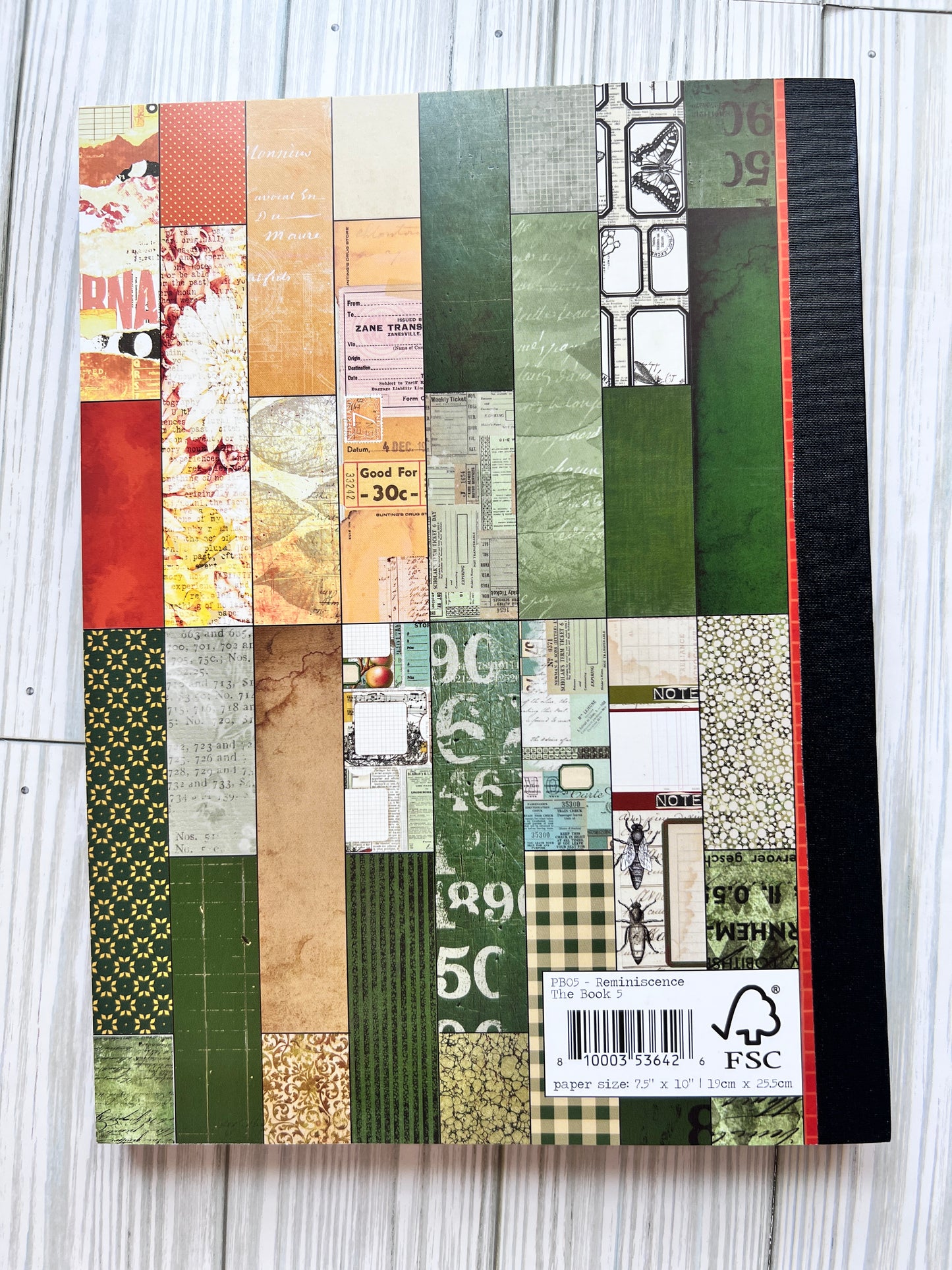 Reminiscence Book 5. Patterned Card Stock. Elizabeth Craft Designs