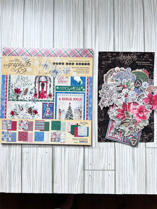 Deck the Halls Kit / Graphic 45 / 8" Pad and Ephemera