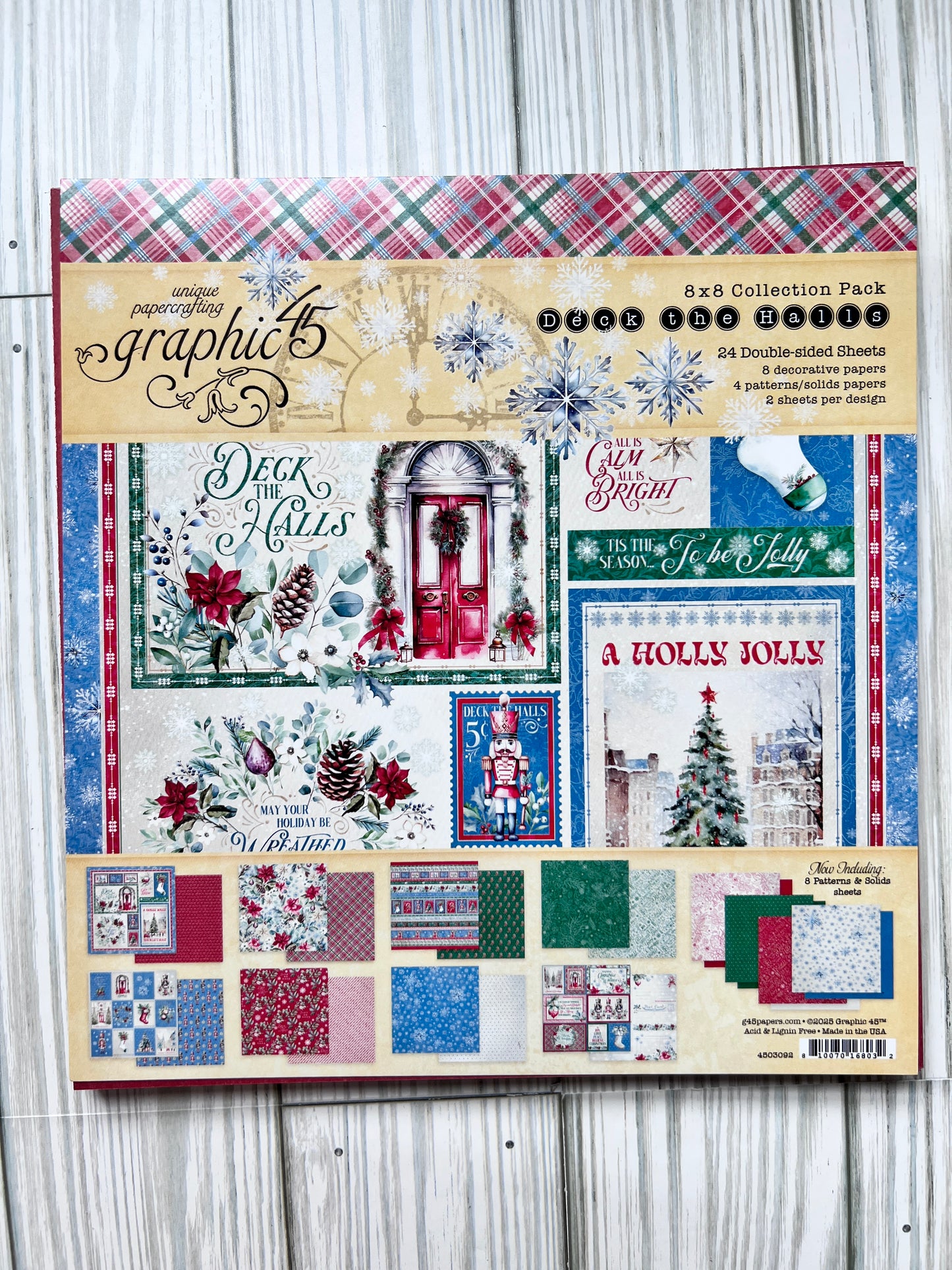 Deck the Halls Kit / Graphic 45 / 8" Pad and Ephemera