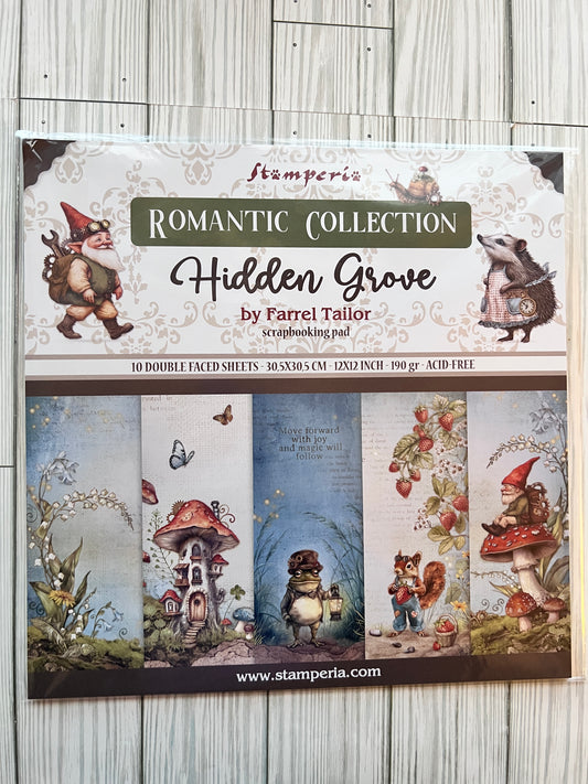 Hidden Grove Scrapbooking Paper 12X12" Stamperia Romantic Collection