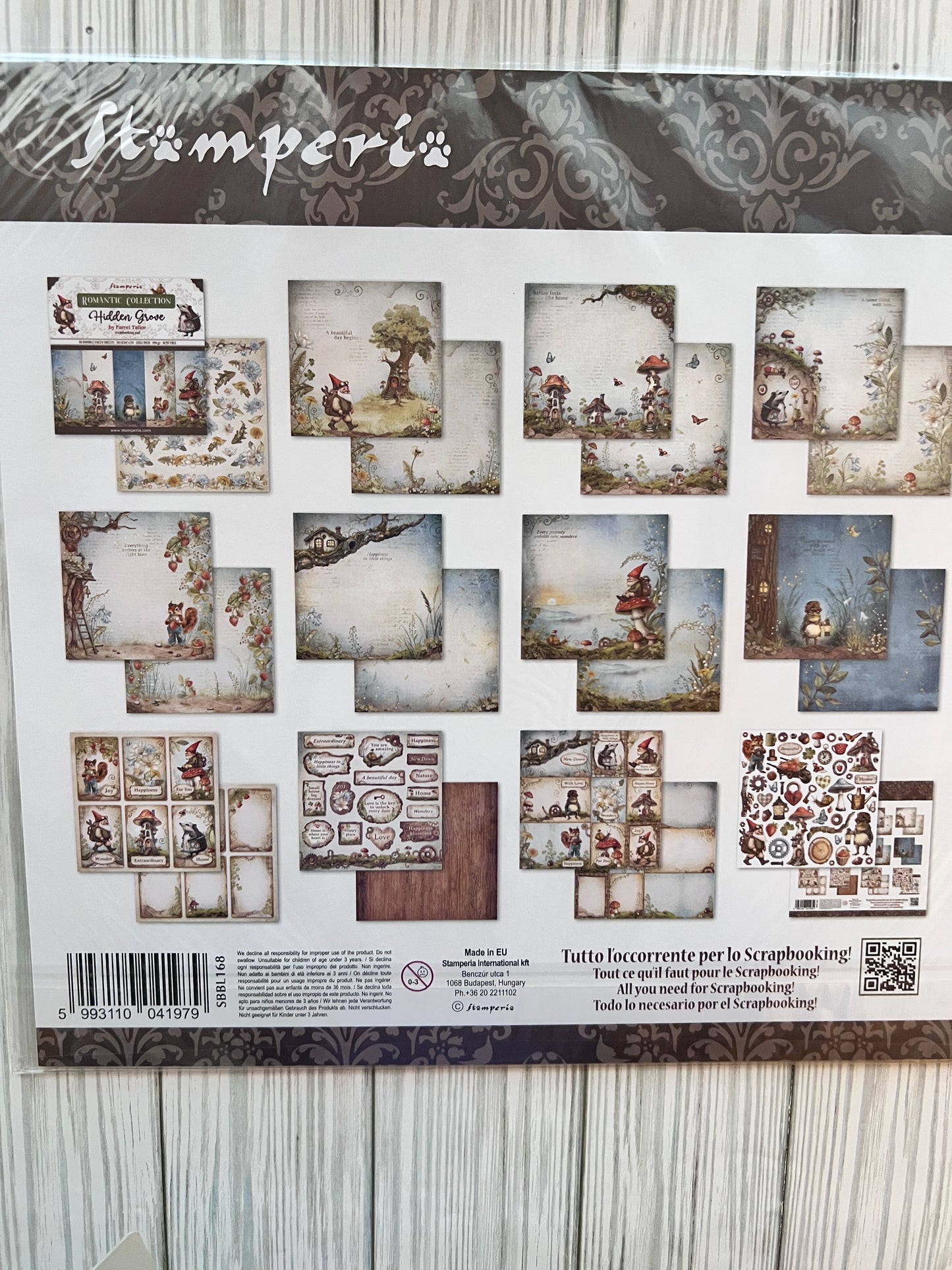 Hidden Grove Scrapbooking Paper 12X12" Stamperia Romantic Collection