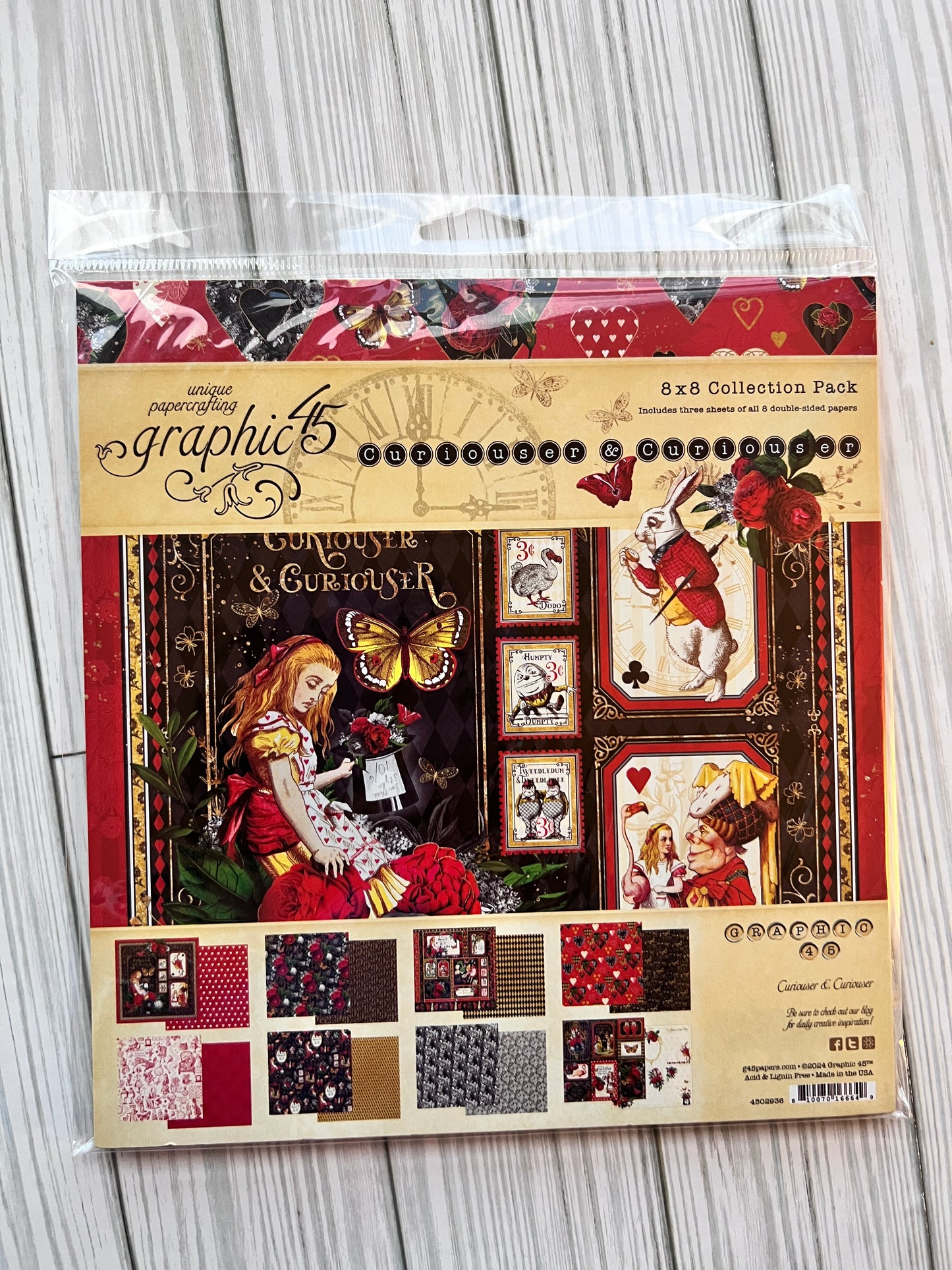 Curiouser and Curiouser 8X8" paper pad Graphic 45