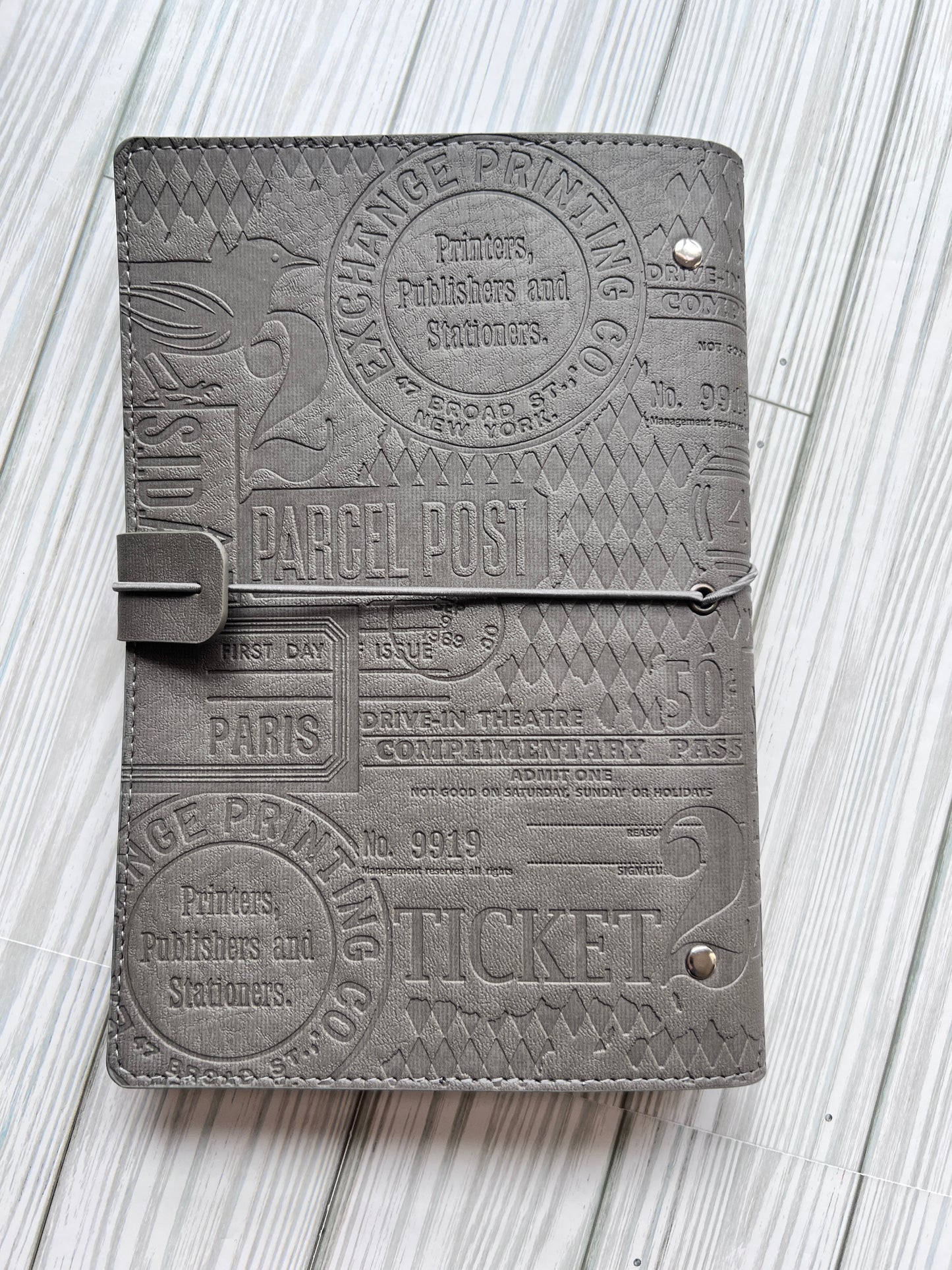 Taupe Planner Essentials 6 Ring Notebook A5 Slim Debossed Planner Elizabeth Craft