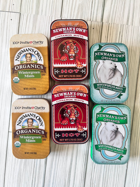 Empty Mint Tins Set of Six Newman's Own for Crafting