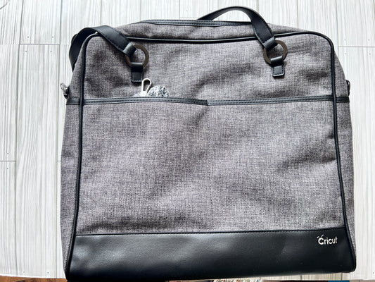 Cricut Laptop Bag Gray Tweed.  Carrying Handles & Shoulder Strap. Used Once