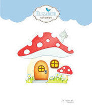 Mushroom House Folding Card Die Set. Elizabeth Craft Designs