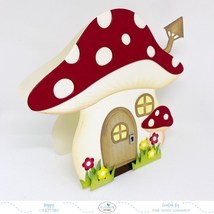 Mushroom House Folding Card Die Set. Elizabeth Craft Designs