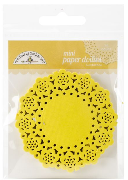Mini Paper Doilies Doodlebug 75 Pack 3" Bumblebee