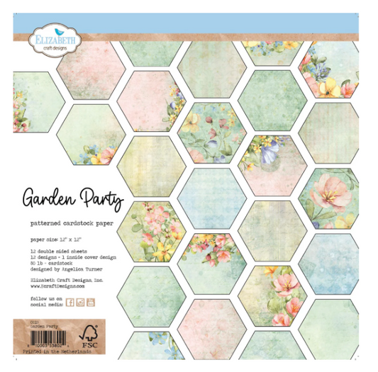 Garden Party 12X12 Double Sided. Card Stock  Elizabeth Craft.