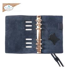 Blue Handmade Italian Leather Sidekick Essentials Notebook Personal Size
