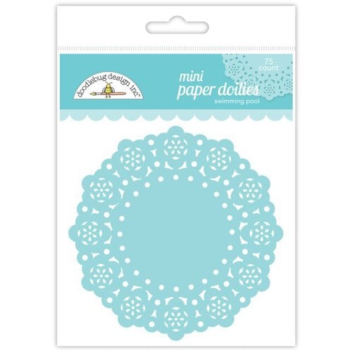 Mini Paper Doilies Doodlebug 75 Pack 3" Swimming Pool (turquoise)